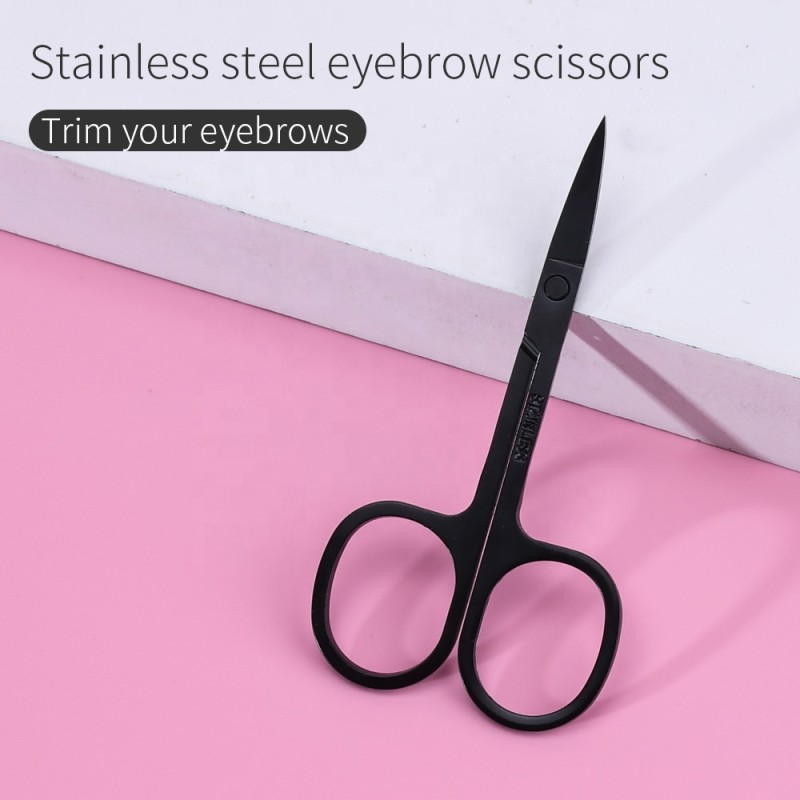 Eyebrow Scissors Supplier - Cheaper Fast Shipment Curved Black