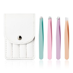 Eyebrow Tweezers Set Manufacturer - 4-Piece Durable Stainless Steel
