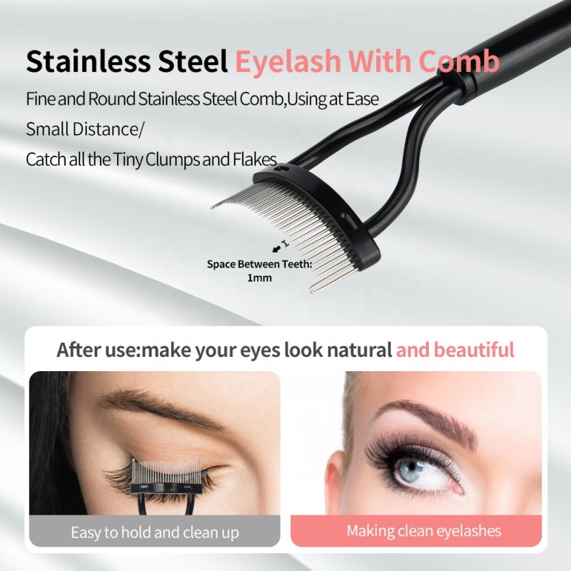 Beauty Tools Manufacturer - 3PCS Angled Eyebrow Brush Mascara Comb