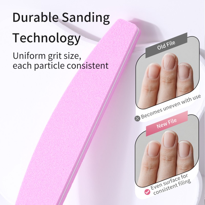 Nail Art File Supplier - Professional Double Sided 100/180 Grit