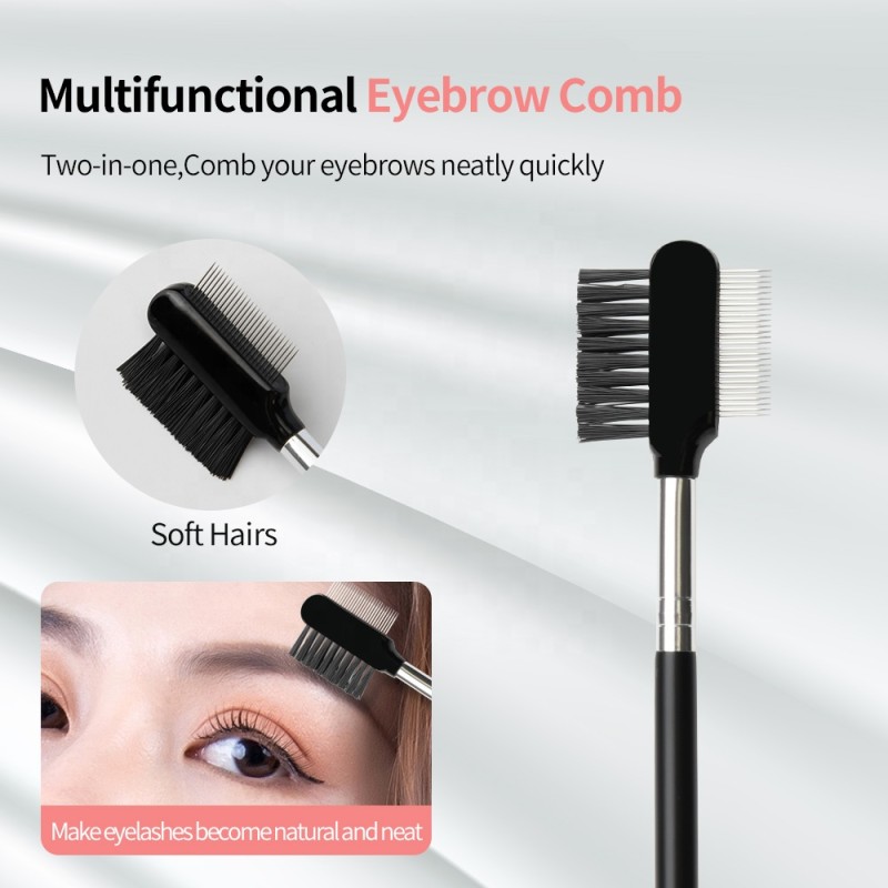 Beauty Tools Manufacturer - 3PCS Angled Eyebrow Brush Mascara Comb