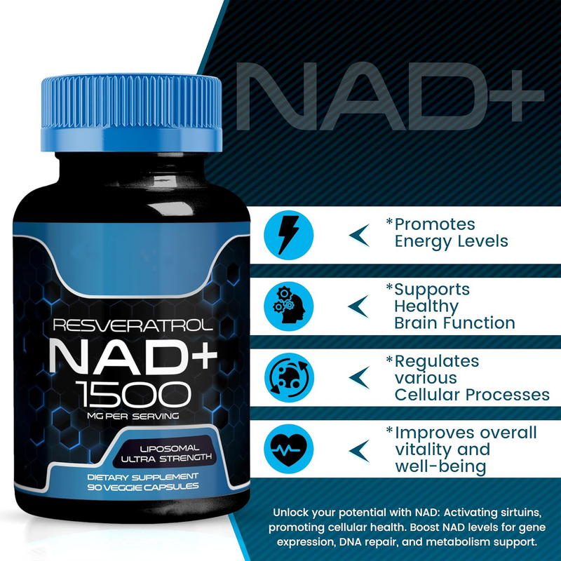 Nad+ Resveratrol Capsules Manufacturer - Private Label 1500mg Liposomal Formula