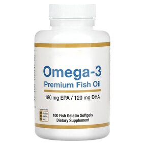 Fish Oil Omega-3 Softgels Manufacturer - GMP Certified, 180mg EPA & 120mg DHA, Marine Sourced in Fish Gelatin Capsules