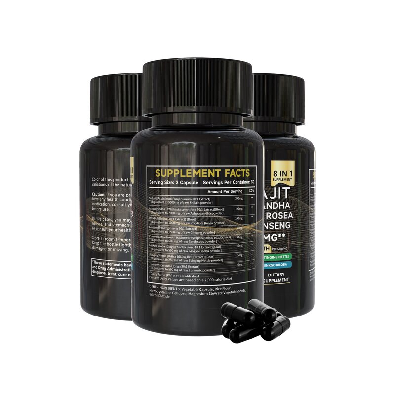 Shilajit Capsule Manufacturer - Food Grade Herbal Extract with 85 Minerals for Men