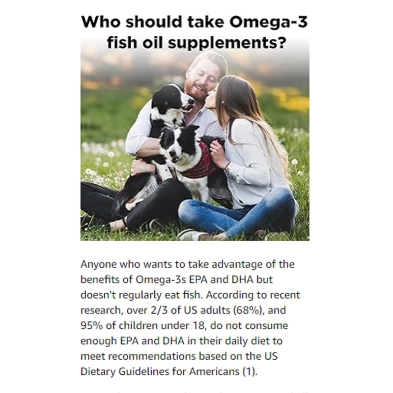 Fish Oil Omega 3 Supplements Manufacturer - 1200 mg Softgels for Heart Health, 230 Count