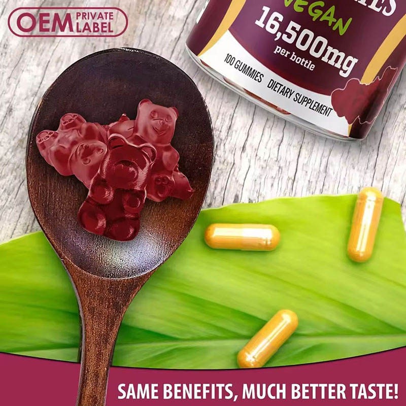 Premium Beetroot Gummies with Magnesium and Vitamin C for Heart Health and Energy Boost - Customizable Private Label