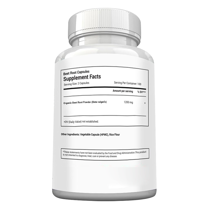 No Sugar Added Beetroot Extract Capsules 1000mg for Natural Energy and Endurance Support Vegan Non-GMO Supplement