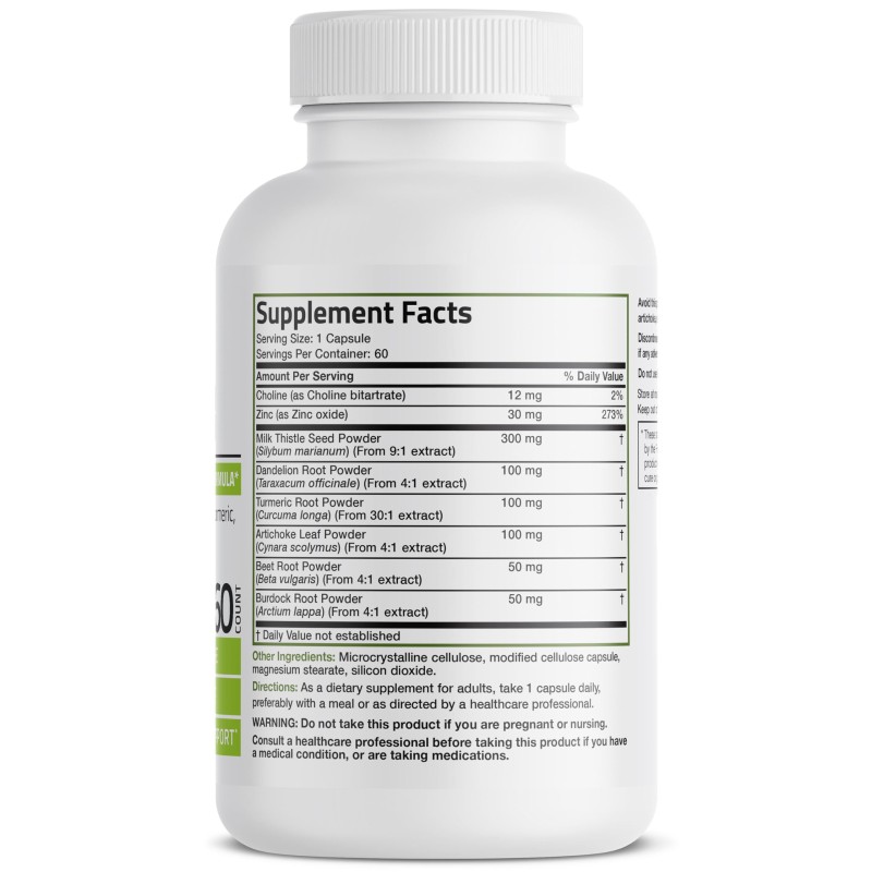 Advanced Liver Detox Capsules With Milk Thistle Dandelion Turmeric and Artichoke for Liver Health