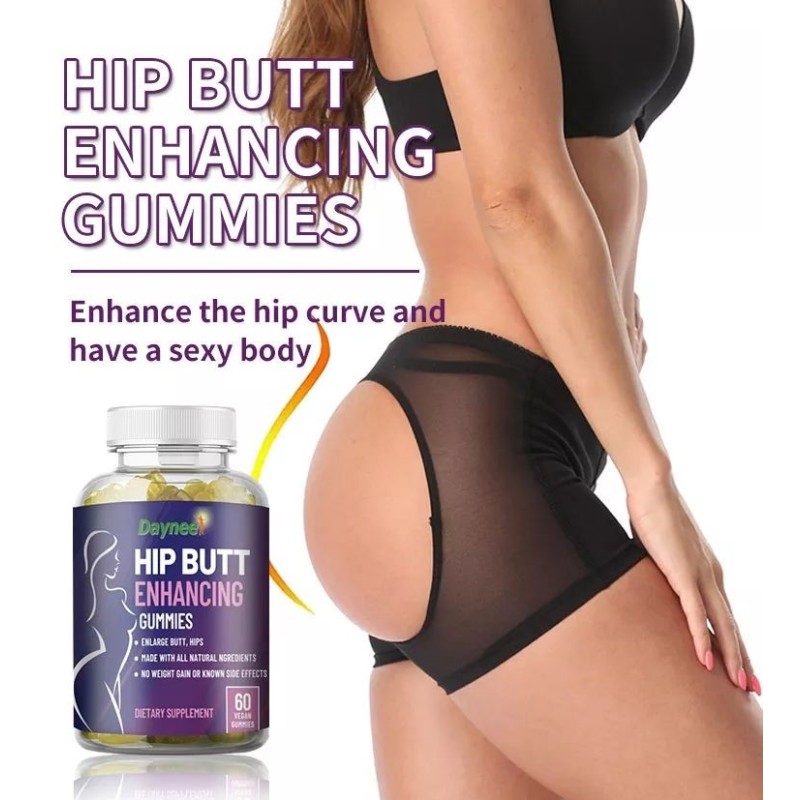 Premium Vegan BBL Gummies for Hip Butt Enhancement Maca Root Herbal Supplements 60 Count Halal Certified Not for Pregnant Women