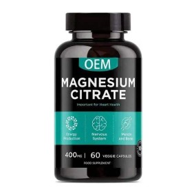 Premium Magnesium Citrate 400mg Capsules - High Absorption Non-GMO Supplement for Sleep, Muscle & Digestion Support