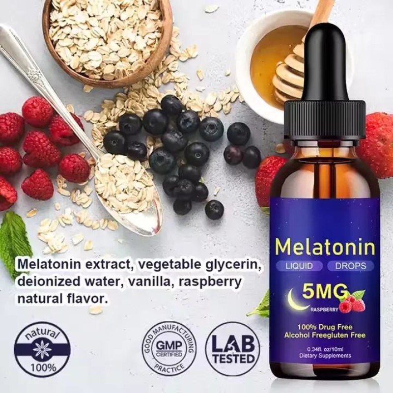 Melrose Sleep Beauty Melatonin Oral Liquid with Hyaluronic Acid for Adults Sleep Support and Skin Hydration