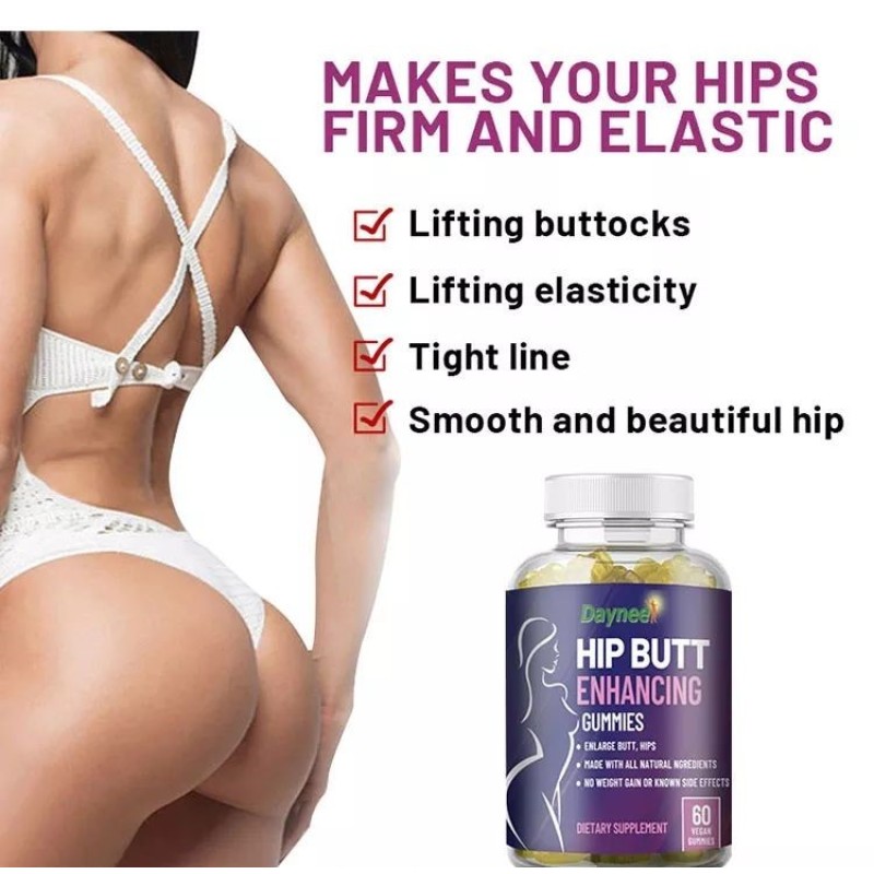 Premium Vegan BBL Gummies for Hip Butt Enhancement Maca Root Herbal Supplements 60 Count Halal Certified Not for Pregnant Women