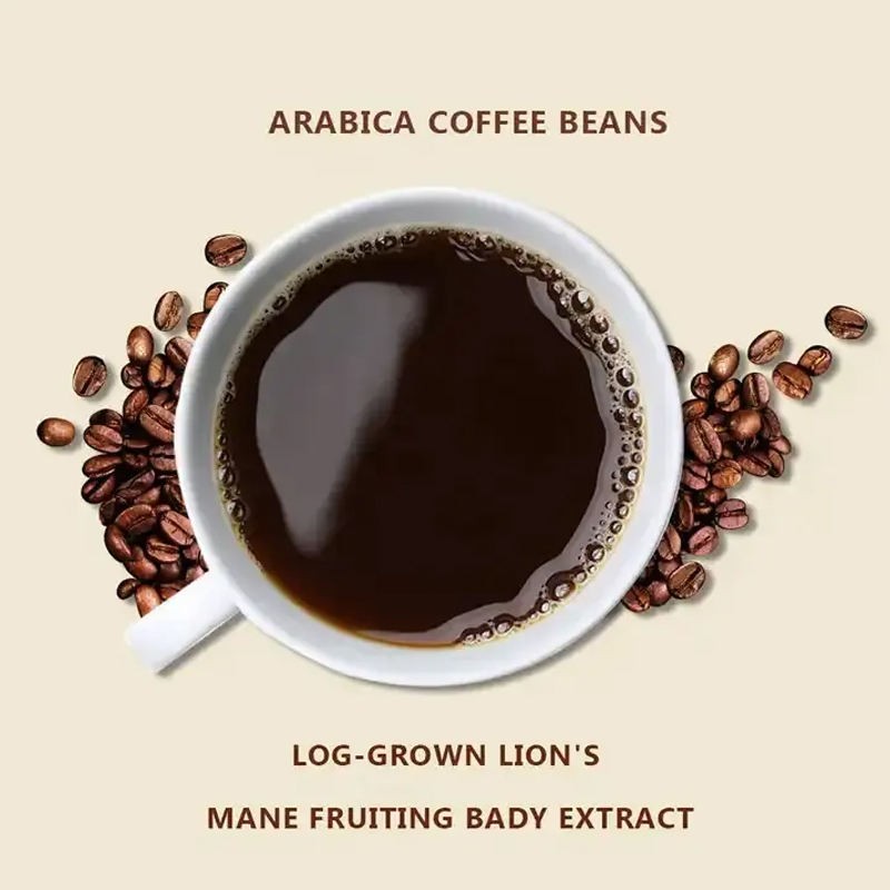 Premium Organic 10-in-1 Mushroom Coffee Powder with Lions Mane, Chaga & Reishi - Instant Energy & Focus Boost OEM Private Label