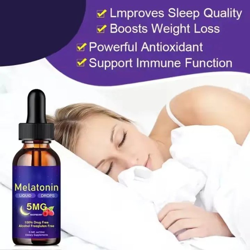 Melrose Sleep Beauty Melatonin Oral Liquid with Hyaluronic Acid for Adults Sleep Support and Skin Hydration