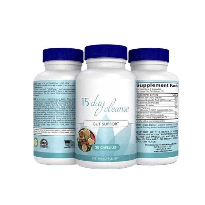 15-Day Cleanse and Colon Support Capsules for Rapid Weight Loss and Gut Health Fast Shipping Healthcare Supplement