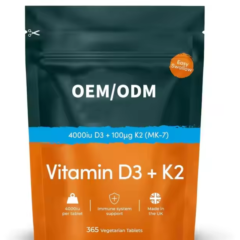 Vegan Vitamin D3 4000IU and K2 MK7 100μg Tablets High-Intensity Plant-Based Formula Easy to Swallow