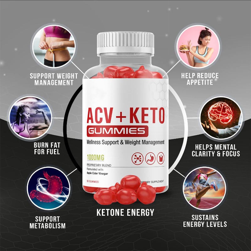 Premium Keto ACV Gummies for Weight Loss with Apple Cider Vinegar and Vitamins to Support Detox and Flat Stomach