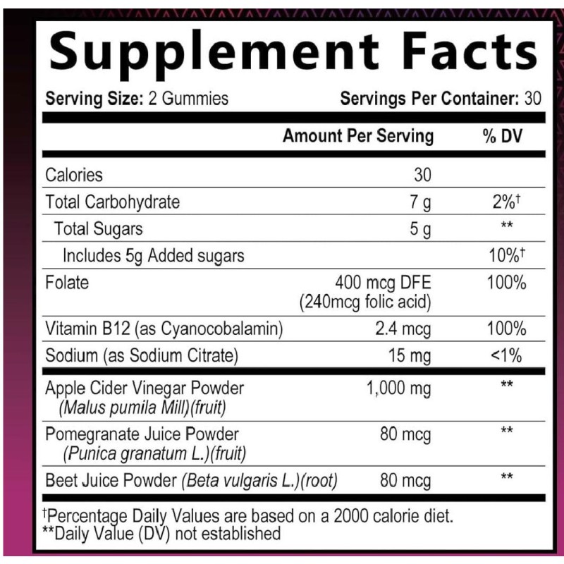 World's First Apple Cider Vinegar Gummies with the Mother 500mg Vegan Digestive Support and Energy Boost