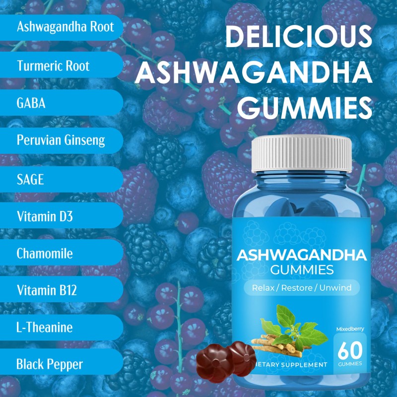 OLLI Supply OEM/ODM Private Label Ashwagandha Supplement for Stress Relief and Energy Boost
