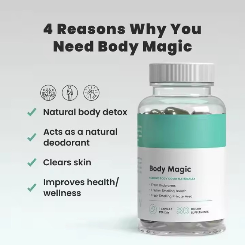 OEM Service Body Chlorophyll Capsules Deodorant Supplement Deodorant Capsules Price Concessions Support Energy Health