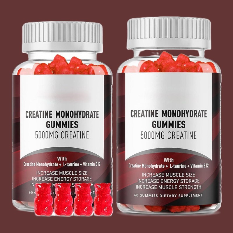 OEM/ODM Vegan Creatine Monohydrate Gummies - Pre Workout Energy Boost, Muscle Growth Support