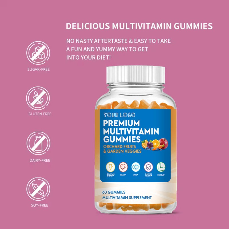 Enhanced Multivitamin Dietary Supplement: Vitamin C Gummies for Immune Support  Ideal for Adults and Kids
