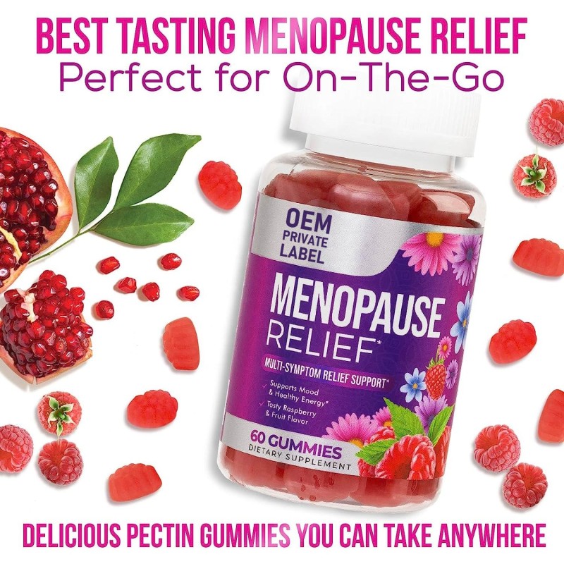 Women's Menopause Support Gummies with Maca Extract for Hot Flashes Relief and Hormone Balance - Vegan Vitamin Supplement