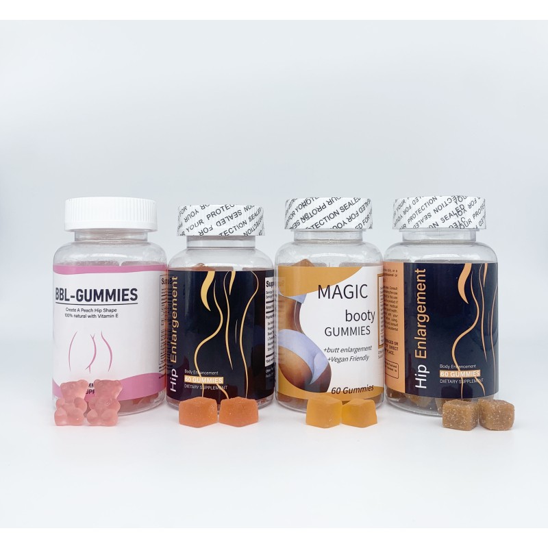 Private Label Booty Booster Gummies Natural Herbal Extracts for Hip and Breast Enhancement Beauty Pills Powder for Teenagers