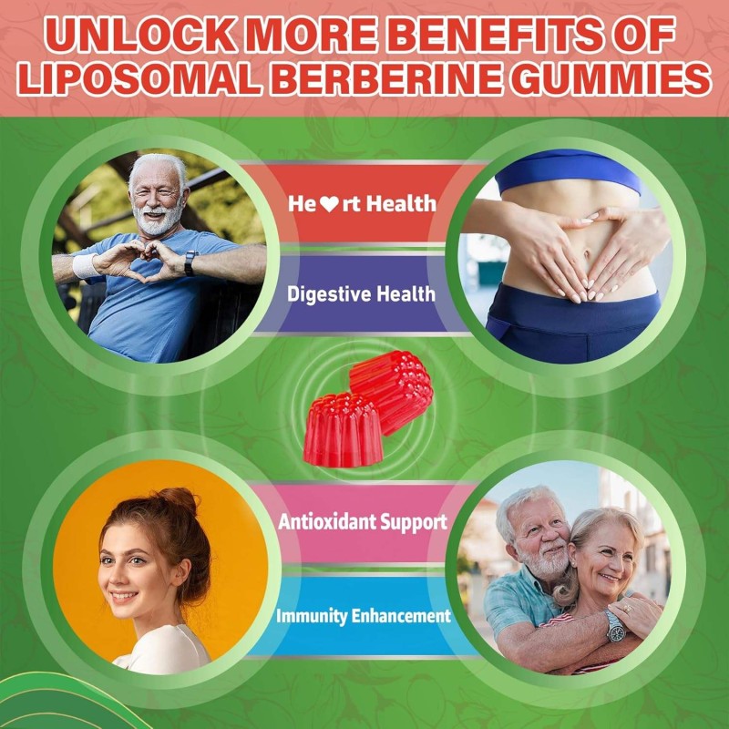 Liposomal Berberine Gummies with Ceylon Cinnamon & Bitter Melon - Advanced Glucose Metabolism Support & AMPK Activator