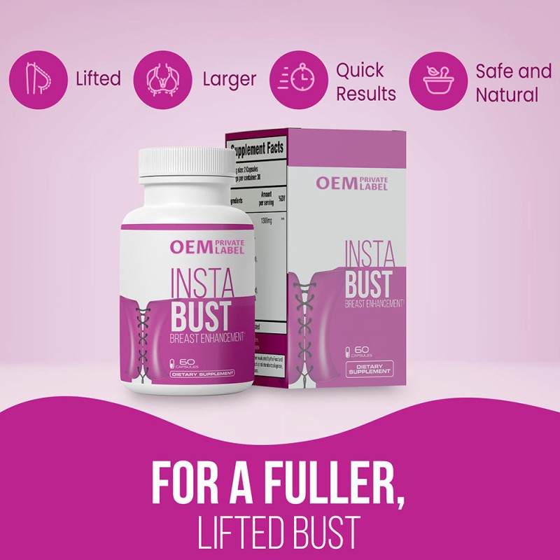 Herbal Breast Enlargement Capsules -  Maca & Saw Palmetto Blend, Natural Bust Enhancement for Women