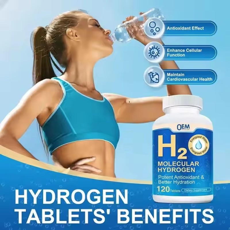 OEM ODM High Concentration H2 Hydrogen Tablets Fast Dissolving Anti-Aging Vitamins Enhancing Brain Health and Vitality