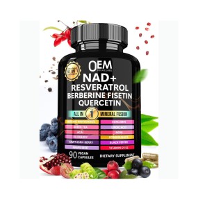 OEM PremiumNAD+ Supplement 300mg & Resveratrol 1000mg | Organic Longevity Formula with Liposomal NAD+