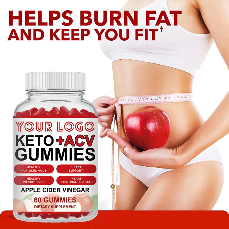 Wholesale Dietary Supplements Ketone Gummy Weight Loss Fat Burner Apple Cider Gummy Quick Fit for Women