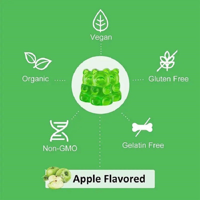 Organic Ultra-thin Algae Vitamin Gummy Vegetarian Multivitamin Supplement Natural Beauty Skin Vegetarian Friendly