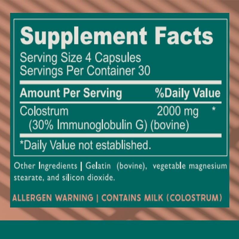 High Potency IgG Colostrum Capsules - Boost Immune & Digestive Health