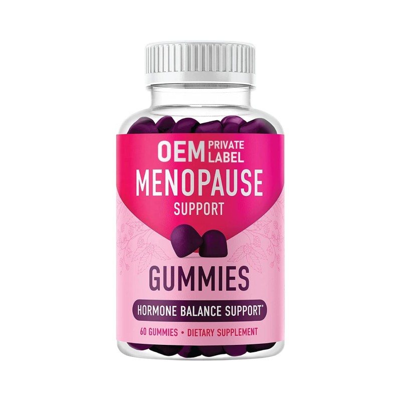 Vegan Menopause Gummies with Soy Isoflavones and Black Cohosh for Hot Flashes Relief and Mood Balance