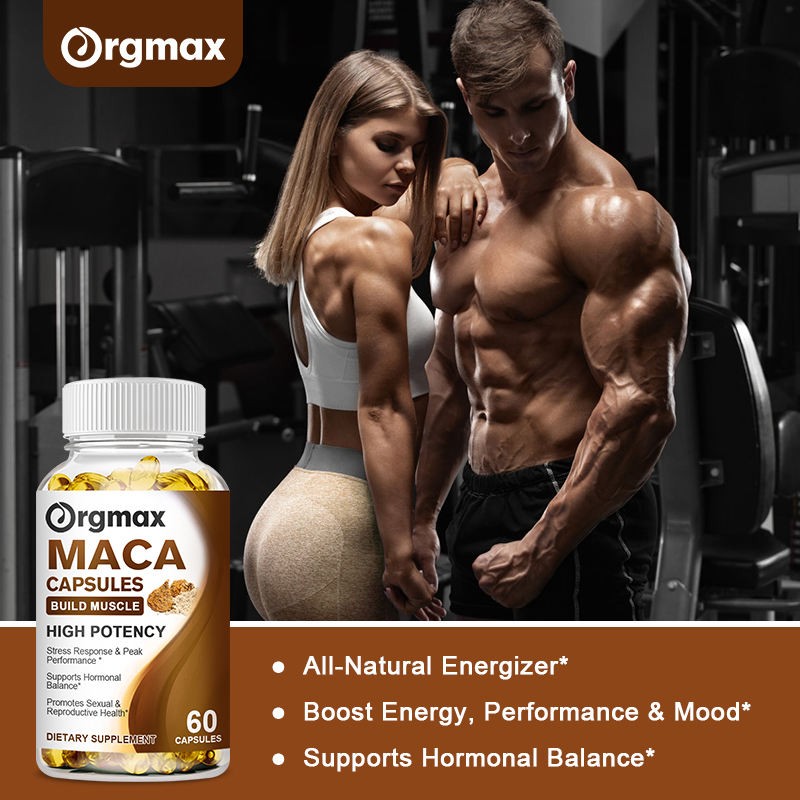 Maca Root Softgels for Men - Energy & Cognitive Booster with High-Potency Peruvian Maca Concentrate