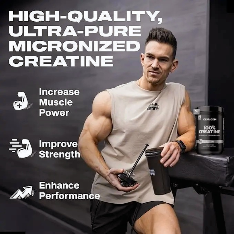 99.9% Pure Creatine Powder for Muscle Growth Fast Absorption Vitamin Supplement