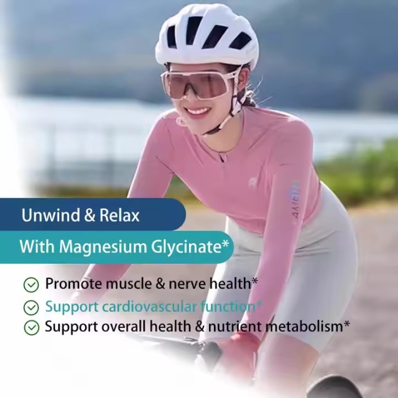 OEM Calcum Magnesium and Zinc Complex Pills Supplement Magnesium Glycinate Capsules with Zinc