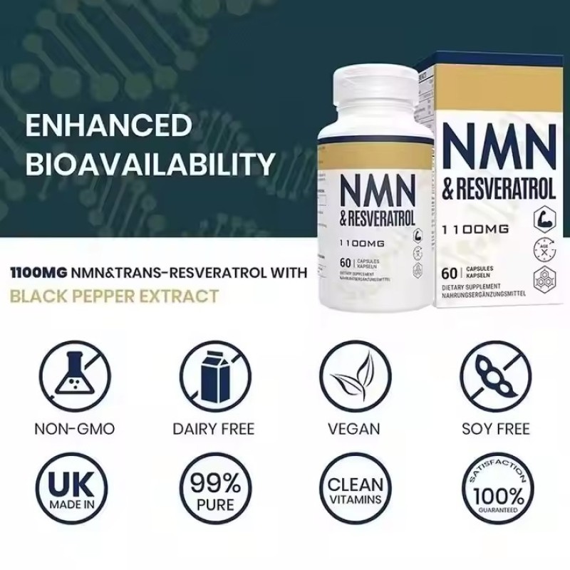 Resveratrol NMN Supplements Loose NMN Anti-aging Nicotinamide Mononucleotide Resist Free Radicals Heart Health