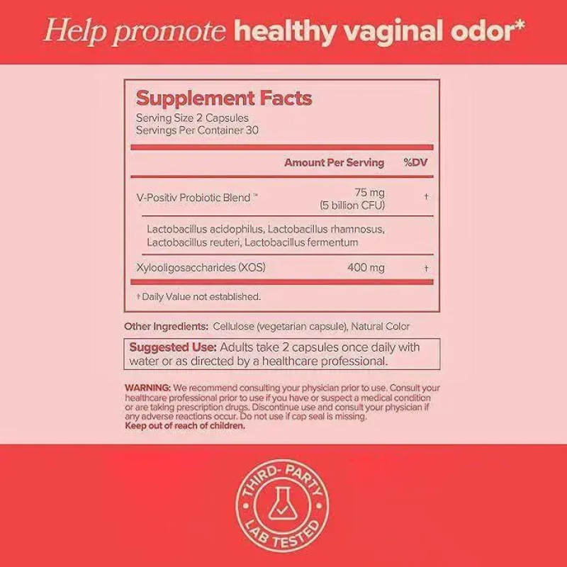 Women's Probiotics Capsules with Inositol & Folic Acid - Hormonal Balance & Vaginal Health Support