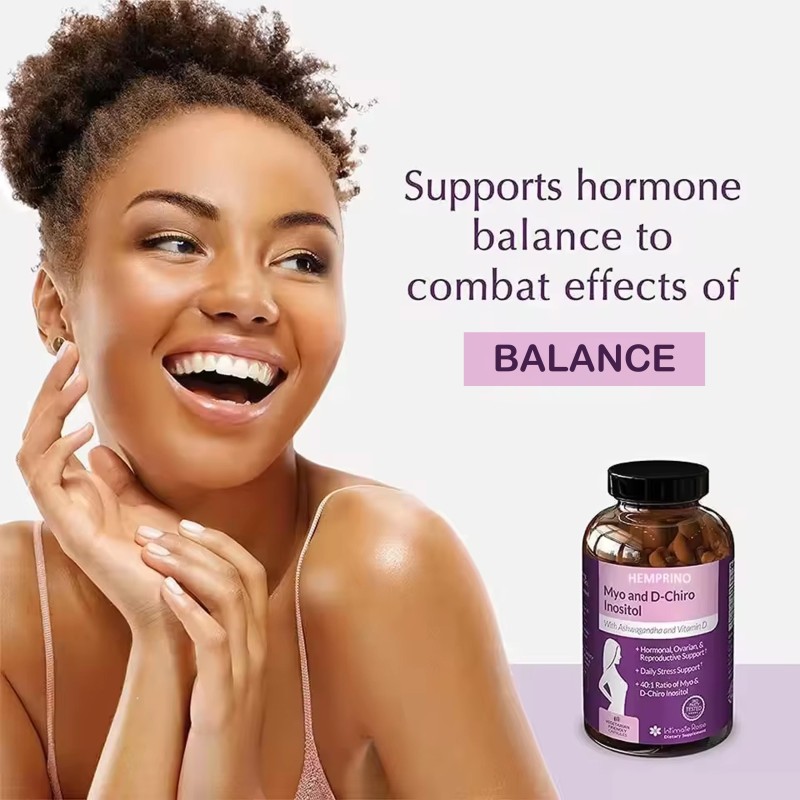 Women's Hormone Balance Support Supplement with Folate, Vitamin D3, Myo-Inositol & D-Chiro Inositol Capsules for Adults