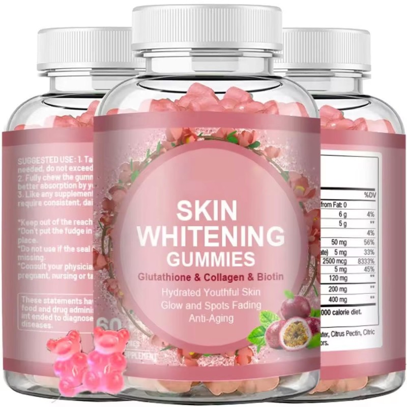 Collagen Biotin Gummies for Adults Beauty and Antioxidant Support Skin Whitening and Glow Supplement in Convenient Candy Form