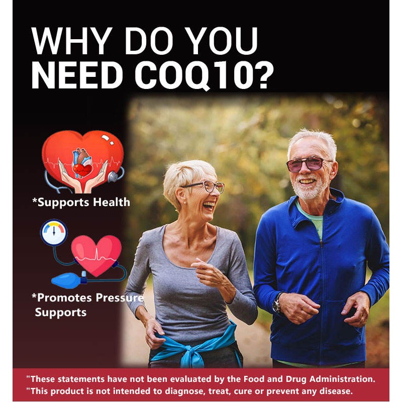 CQ10 Soft Capsules Coenzyme Q10 Dietary Supplement for Adults Focusing Brain Energy Joint Bone Health Middle-aged Pregnant Women