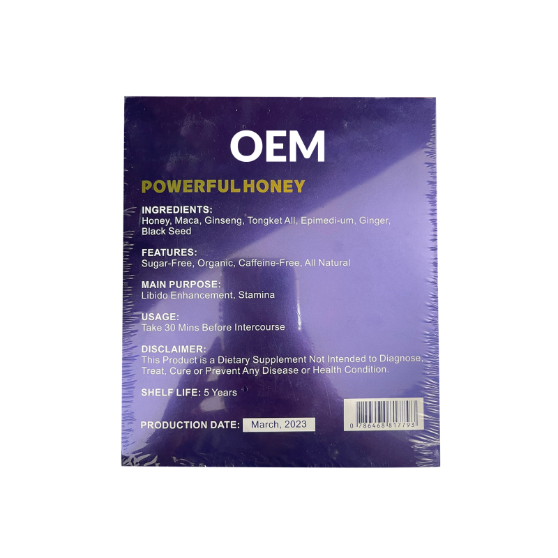 Royal Jelly Epimedium Male Honey - Natural Libido Supplement for Men, Supports Wellness