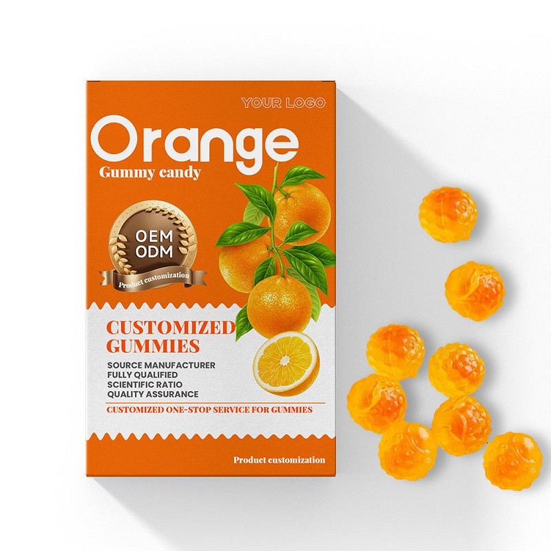 Wholesale Orange Vitamin C Gummy Sugar-Free Fast Food for Nail Hair Care Skin Care for Adults Teenagers Newborns Pregnant Women)