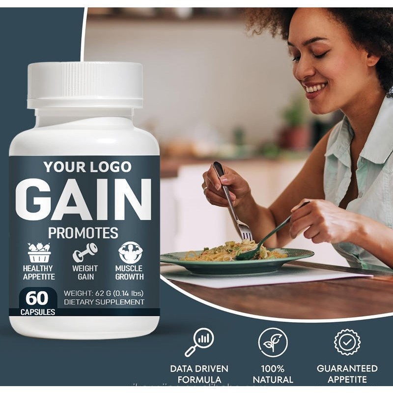Muscle Mass Boosting Weight Gain Capsules , Fitness Daily Use & Body Weight Enhancement