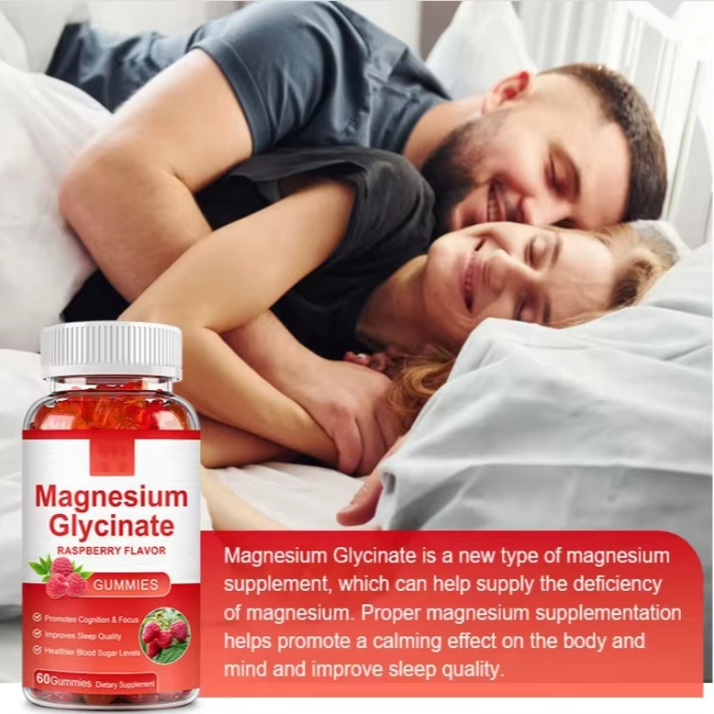 Sugar-Free Magnesium Glycinate Gummies with Potassium Herbal Supplements for Sleep and Immune Support