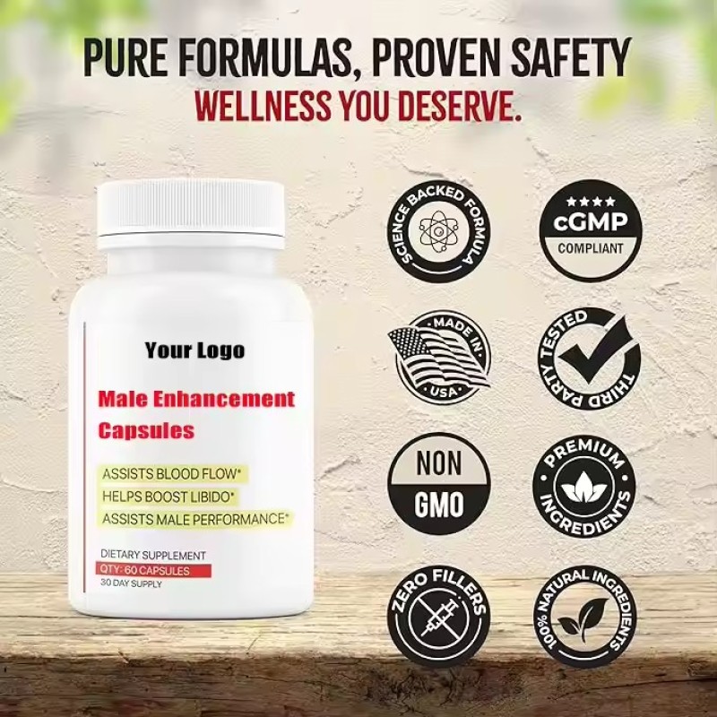 Male Power Enhancement Capsules Adult Libido Enhancer Energy Pills Gummy Candy Dosage Form Safe