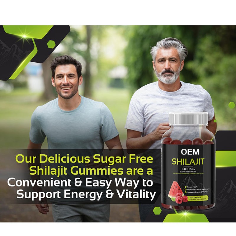 Organic Himalayan Shilajit Gummies with Fulvic Acid - Energy Booster & Mineral Supplement for Men